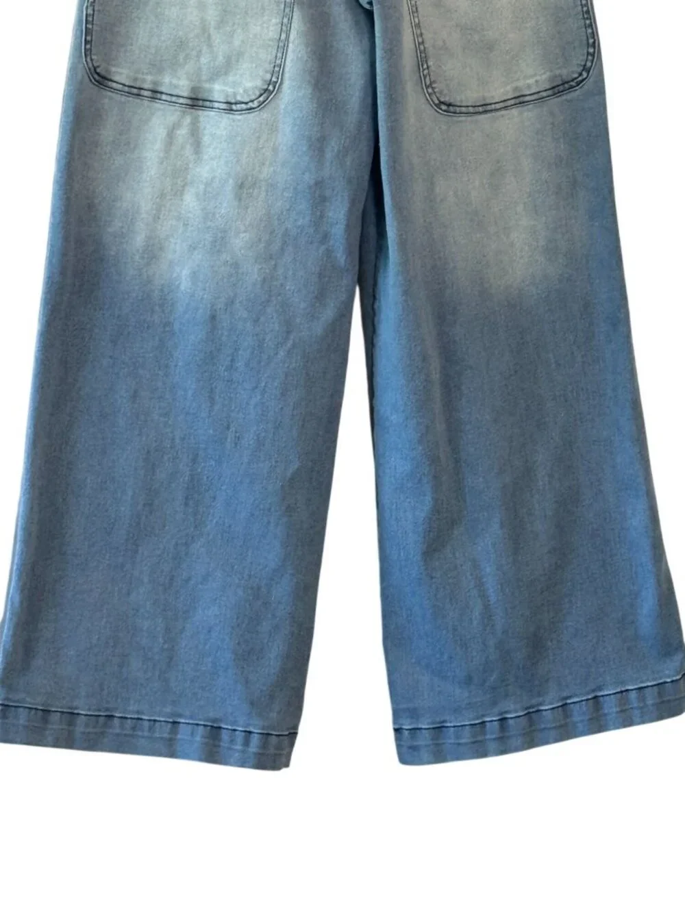 7th & Hudson Wide Leg Jeans Size 9 High Rise Blue Stretch Denim Wide Leg - Picture 7 of 10